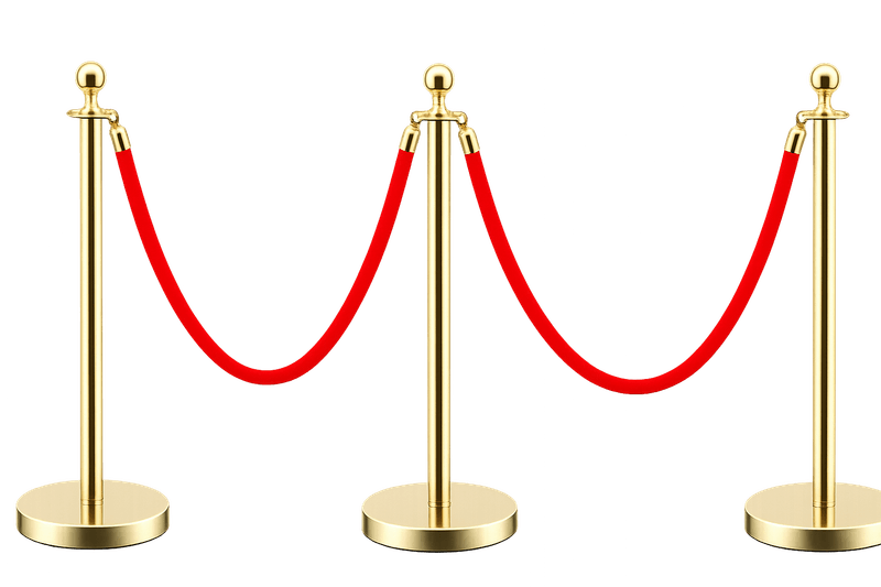 Gold Stanchions for rent in San Francisco