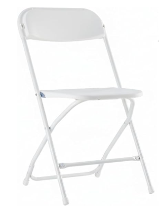 White Plastic Chair for rent in San Francisco